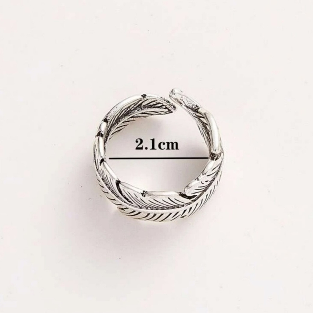Antique Silver Feather Cuff Ring ✨️ - Picture 8 of 9